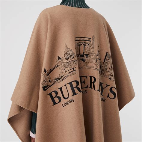 burberry embroidered skyline cashmere poncho|Burberry Limited.